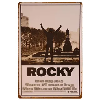 Rocky Vintage Blechschild Antike Metall gemälde Retro Wandschild Teller Poster Kaffee-Dekoration für Zuhause Club Bar Café Hotel