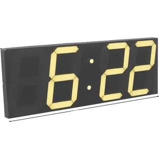 LED Wanduhr, Fernbedienung, USB-Stromversorgung, einstellbare Helligkeit, Weißer Typ 2, 45X16X2.5cm - Weiß