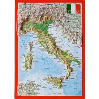 Georelief Reliefpostkarte Italien