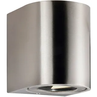 Nordlux Außenwandleuchte Edelstahl 10,4 cm inkl. Lichtschablonen silberfarben