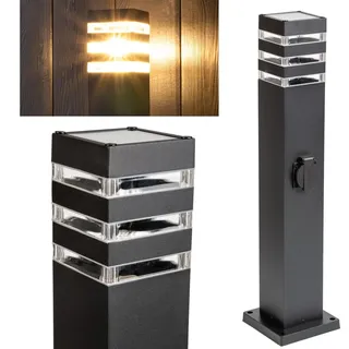 Lumiled Wegeleuchte Aluminium 60 cm inkl. E27 Fassung schwarz