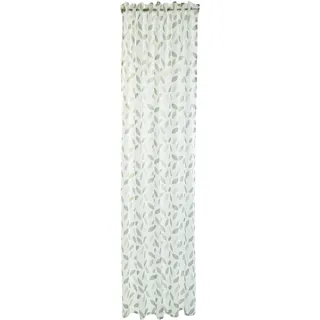 HOMING Gardine »Keela« verdeckte Schlaufen 1 Stk. tlg. Blätter, floral, Blumen, Wohnzimmer, Schlafzimmer, transparent, grün