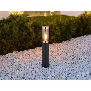 Moderne LED Sockelleuchte Gartenbeleuchtung & Wegbeleuchtung Schwarz, Höhe 45cm