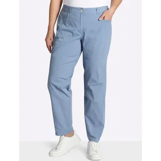 Webhose SHEEGO, Damen, Gr. 48, Normalgrößen, blau (bleu), 97% Baumwolle, 3% Elasthan, unifarben, Hosen Webhose