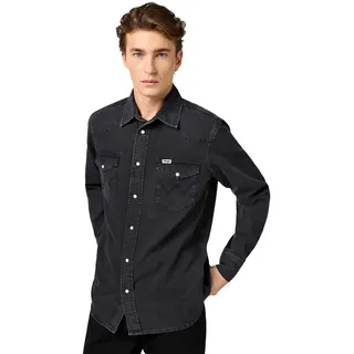 Wrangler 112362906 Langarmhemd - Rinse Black - 2XS