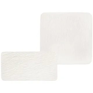 Villeroy & Boch "Servierplatten Manufacture Rock 2er Set weiß", weiß,