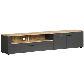 trendteam Esteban TV-Lowboard 210 cm grau Spanplatte/Melamin/Holzwerkstoff