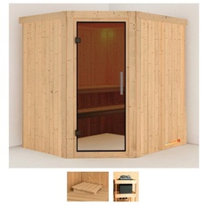 Bild Sauna »Laila«, (Set), ohne Ofen beige