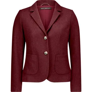 Jackenblazer BETTY BARCLAY "Wollblazer mit aufgesetzten Taschen", Damen, Gr. 46, rot (maroon banner), Obermaterial: 75% Polyester PES. 25% Wolle WO., Blazer Jackenblazer