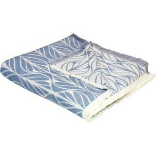 Adam Wohndecke »Wave« GOTS zertifiziert - aus Bio-Baumwolle, Kuscheldecke, blau