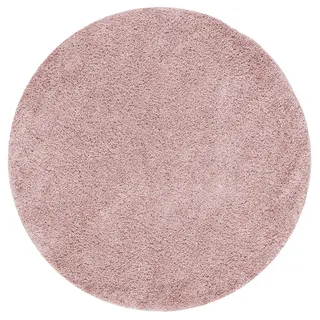 Pergamon Aloha Hochflorteppich 120 x 120 cm Rosa/Roségold