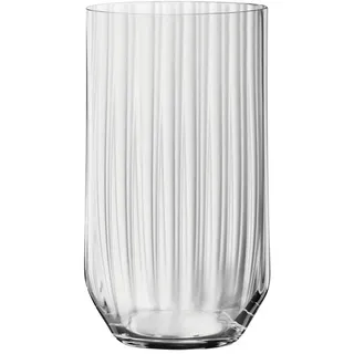 Spiegelau 4-teiliges Longdrinkgläser-Set, Cocktailgläser, Kristallglas, 445 ml, Linear, 4940179