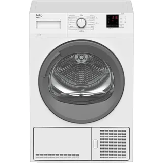 Beko DC 101230 Kondenstrockner, 10 kg, schonende Trommelbewegung, 15 Programme, Multifunktionsdisplay, Sensortrocknung, Knitterschutz, Restzeitanzeige, Kindersicherung, Weiß