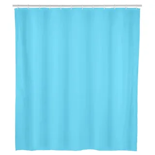 Allstar Duschvorhang Zen, Vorhang aus pflegeleichtem, umweltfreundlichem und recyclingfähigem Kunststofffilm, wasserabweisend, verstärkte Lochleiste mit rostfreien Metall-Ösen, 120 x 200 cm, Blau