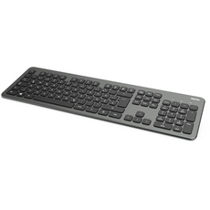 Hama Wireless Tastatur (flach, Smart Link, Smartlink, slim, QWERTY, USB Aa, USB-A, geräuscharm für PC, led) anthrazit