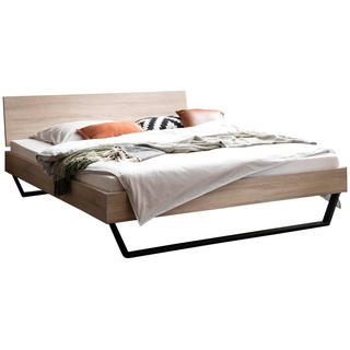 Hasena Bett Gleva 140 x 200 cm Holz Braun Eiche Sägerau