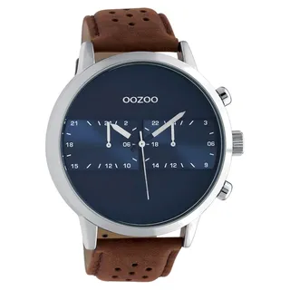 OOZOO Armbanduhr Timepieces Herren Braun/Silber C10673 - Braun