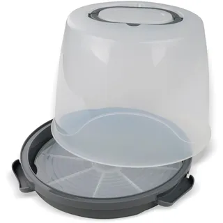 Dr. Oetker Transportbox für Kuchen extra hoch – Runde Tortentransportbox mit Einlegeboden – Platz für 20 cm hohe Kuchen und Torten, Kuchendurchmesser 22,5 cm