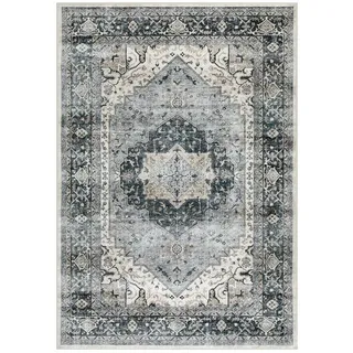 Idimex Teppich TRADITIONAL, Wohnzimmerteppich 160x230cm orientalisches Design vintage grau/beige schwarz 160 cm x 230 cm