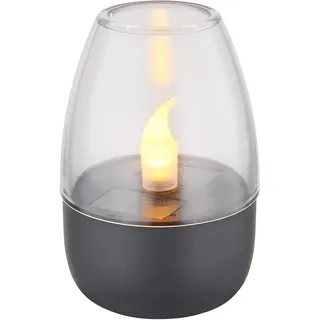 GLOBO Solarleuchte Edelstahl  grau/dunkelgrau  spritzwassergeschützt  LED-Lampe
