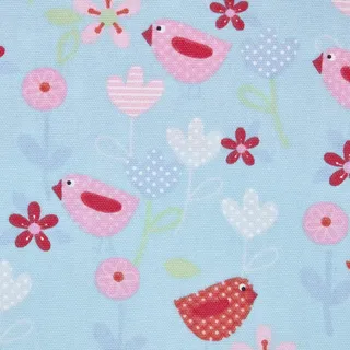 Homescapes Baumwollstoff Meterware Vögel & Blumen, 150 cm , Multicolor , Textil , Tiere , 150x100 cm , Oeko-Tex® , Heimtextilien, Vorhänge, Vorhangstoffe, Stores