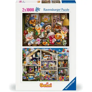 Ravensburger Puzzle 12000341 - Lustige Gelinis - 2x 1000 Teile Puzzle für Erwachsene und Kinder ab 14 Jahren, Gelini-Puzzle