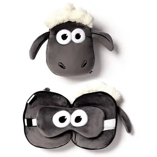 relaxeazzz Reisekissen Shaun das Schaf 30 x 20 cm Schwarz