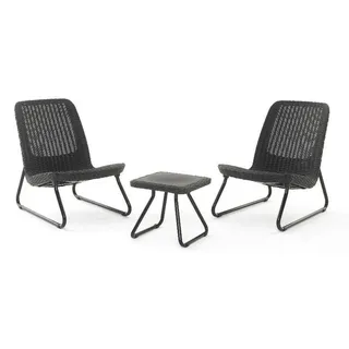 Allibert Rio Patio, Schwarz, Grau, Polypropylen (PP), 38 cm, 38 cm, 36,5 cm, 76 cm - Schwarz, Grau
