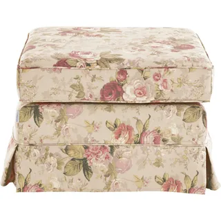 Home Affaire Polsterhocker »Shadmoor« Hussenoptik, in uni oder mit Blumendruck, passend zur Shadmoor-Serie, beige