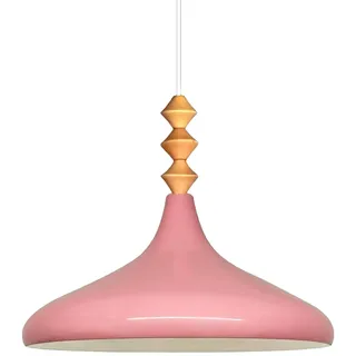 bamyum Champion Pendelleuchte aus Holz, 35 cm Hängelampe Metall E27 Moderne Esstisch Lampe, Skandinavisch Pendellampe für Schlafzimmer Wohnzimmer Küche Esstisch, Küchenlampe Hängend Rosa