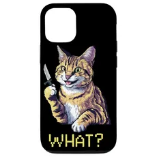 Hülle für iPhone 15 Pro Katze Messer Design Witzige Tier Katzen
