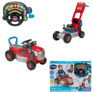 Vtech 3-in-1 Traktor und Rasenmäher – Interaktives Spielzeug für Kinder von 12-36 Monaten