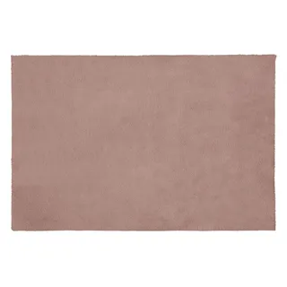 Eurofirany Dekorativer Teppich Fußmatte Teppichläufer Läufer Badeteppich Badvorleger Wohnzimmer Schlafzimmer Küche Rechteckig Fellimitat Weich, Dunkelrosa, 50x70cm