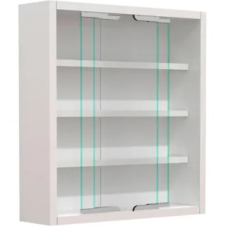 Mid.you Hängevitrine , Weiß , Holzwerkstoff , 37x40x10 cm , hängend , Wohnzimmer, Wohnwände, Hängeelemente