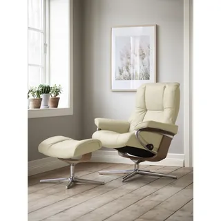 Stressless® »Mayfair« Set, Relaxsessel mit Hocker, mit Hocker, mit Cross Base, Größe S, M & L, Holzakzent Eiche beige