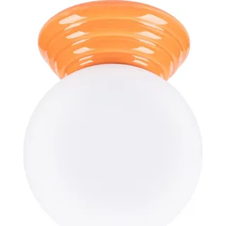 Plafond ZORI orange IP44 1xG9 8W glasierte Keramik/Glas 12x16x12cm Sollux Lighting - Orange