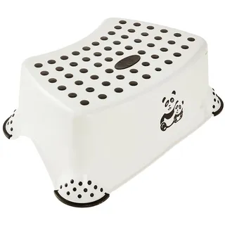 KEEEPER Panda Tritthocker, Ab ca. 3 bis ca. 14 Jahre, Anti-Rutsch-Funktion, Tomek, Weiß