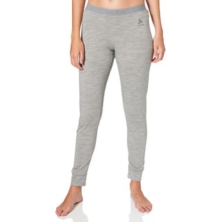 Odlo Damen Funktionsunterwäsche Lange Hose 100% MERINO 200 grey melange - grey melange, L