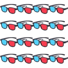 Rot-Blaue 3D-Brille, 3D-Betrachtungsgläser für die Betrachtung 3D-Filme/Spiele und Bilder in rot-blauen Formaten, kompatibel mit Fernsehern/Projektoren Etc. Heimkino-Brille 16pcs