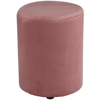 Arti Casa Pouf Round Velvet – Samt Hocker 28 x 36 cm – Fußhocker oder Sessel Schlafzimmer – Möbel für Schminktisch – Kompakter Stuhl Klein – Hocker Schminktisch - Rosa