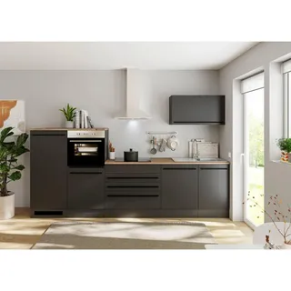 BASIC by Balculina Küchenzeile Jazz 320 cm Schwarz