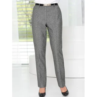 Bügelfaltenhose COME ON, Damen, Gr. 195, Extrakurzgrößen, schwarz-weiß (schwarz, weiß fil a fil), 49% Wolle, 29% Polyester, 20% Baumwolle, 2% Elasthan, gemustert, mehrfarbig, lang, Hosen Bügelfaltenhose