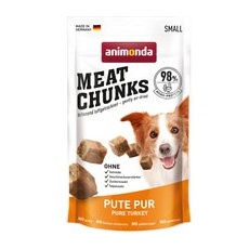 4x60g Curcan pur Meat Chunks Small Animonda Snackuri pentru câini
