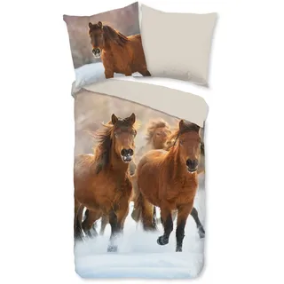 Duvet cover Good Morning 135x200 + 1* 80x80 cm - horses - Bunt