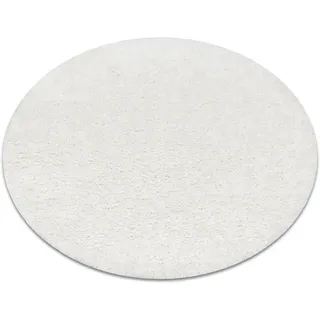 rugsX Teppich Buenos 150 cm , Weiß , Textil , Rund , 150x150 cm , Teppiche und Böden, Teppiche, Hochflorteppiche & Shaggys