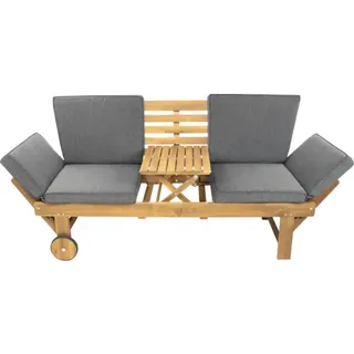 Gartenbank GARDEN PLACE Ida 3-Sitzer mit Gestell aus robustem, geöltem Akazienho