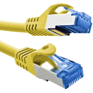 InLine Patchkabel, Cat.6A, S/FTP, TPE (LSZH), CCA, PoE, LAN, Ethernet, Netzwerk Kabel, RJ45 Gigabit, gelb, 5m, 72605Y