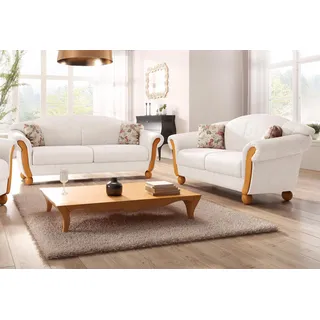Home Affaire »Milano, bequem durch Federkern, Landhaus Stil, geschwungene Armlehnen« 2 Stk. tlg. Set bestehend aus 2-Sitzer und 3-Sitzer,