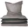 Doubleface Unifarben Grau/Schwarz 135 x 200 cm + 80 x 80 cm