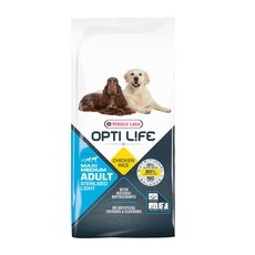 12,5kg Light Sterilised Medium&Maxi Adult Opti Life Hrană uscată câini